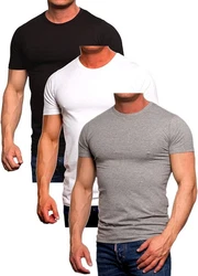 Jack & Jones T-Shirt Basic mit Rundhalsausschnitt Schwarz/Dunkelbraun