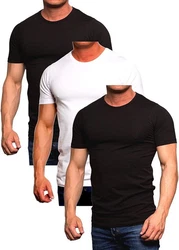 Jack & Jones T-Shirt Basic mit Rundhalsausschnitt Schwarz/Dunkelbraun