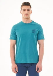 T-Shirt Men's Printed T-shirt in Petrol Green