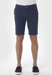 ORGANICATION Chinohose Men's Garment Dyed Slim Fit Shorts Marineblau