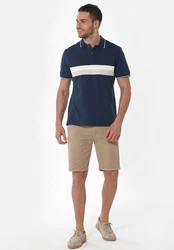ORGANICATION Chinohose Men's Garment Dyed Slim Fit Shorts Beige