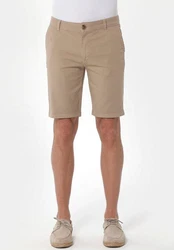 ORGANICATION Chinohose Men's Garment Dyed Slim Fit Shorts Beige