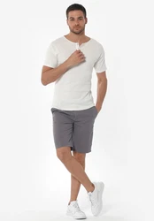 ORGANICATION Chinohose Men's Garment Dyed Jogger Fit Shorts Shadow