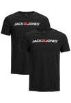 Jack & Jones T-Shirt JJECORP LOGO Print Kurzarm 2-er Stck Pack (3661) Schwarz (3661)