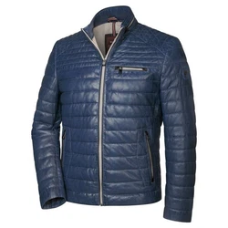 Milestone Lederjacke MSTerenz Dunkelblau/Hellblau/Blau
