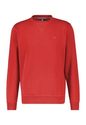 LERROS Sweatshirt Leichter Sweater in Strukturqualität Rot