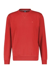 LERROS Sweatshirt Leichter Sweater in Strukturqualität Rot