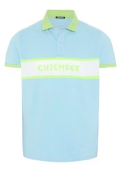 Chiemsee Poloshirt mit Logo und Kontraststreifen 