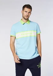 Chiemsee Poloshirt mit Logo und Kontraststreifen 