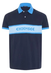 Chiemsee Poloshirt mit Logo und Kontraststreifen 1