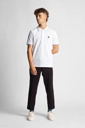 Lyle & Scott Poloshirt Tipped Weiß/Creme/Hellblau