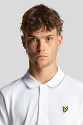 Lyle & Scott Poloshirt Tipped Weiß/Creme/Hellblau