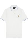 Lyle & Scott Poloshirt Tipped Weiß/Creme/Hellblau