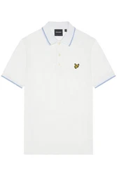 Lyle & Scott Poloshirt Tipped Weiß/Creme/Hellblau