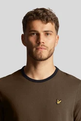 Lyle & Scott T-Shirt 'Ringer' Dunkelgrün/Khaki/Dunkelbraun/Beige/Grün