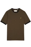 Lyle & Scott T-Shirt 'Ringer' Dunkelgrün/Khaki/Dunkelbraun/Beige/Grün