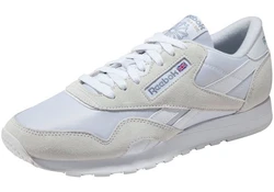 Reebok Classic CL NYLON Sneaker Creme/Grau/Dunkelblau/Lila/Fliederfarben/Hellblau