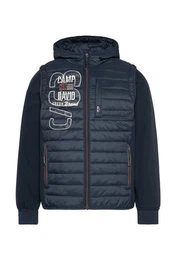 Softshelljacke mit Label-Applikationen beidseitig