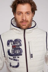 CAMP DAVID Steppjacke Softshelljacke Beige/Weiß