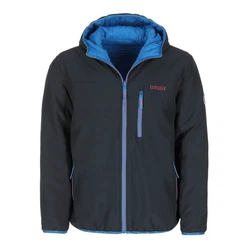 Leitfeuer Winterjacke Herren Wendejacke mit Kapuze Hellblau/Dunkelblau/Blau/Schwarz