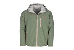 Leitfeuer Winterjacke Herren Wendejacke mit Kapuze Dunkelgrün/Grün