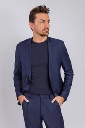 Drykorn Anzugsakko regular fit Dunkelblau/Hellblau