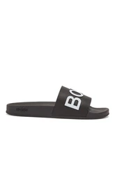 BOSS Bay Slid Pantolette Schwarz/Beige/Rosa/Braun