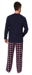 Normann Pyjama Herren Schlafanzug Dunkelblau