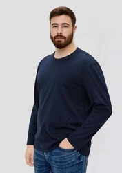 s.Oliver Longsleeve Basic mit Brusttasche bergrün