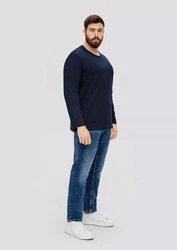 s.Oliver Longsleeve Basic mit Brusttasche bergrün