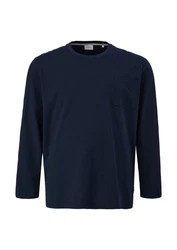 s.Oliver Longsleeve Basic mit Brusttasche bergrün