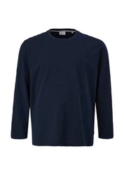 s.Oliver Longsleeve Basic mit Brusttasche bergrün