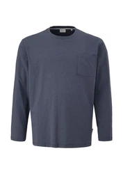 s.Oliver Longsleeve Basic mit Brusttasche bergrün