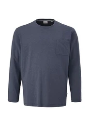 Longsleeve Basic mit Brusttasche in bergren