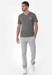 ORGANICATION T-Shirt Herren V-Ausschnitt Bedruckt Schatten