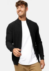 Indicode INWestmoon Strickjacke Schwarz/Dunkelgrau