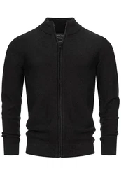 Indicode INWestmoon Strickjacke Schwarz/Dunkelgrau