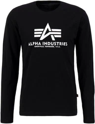 Alpha Industries Shirt BASIC T - LS Schwarz/Rot