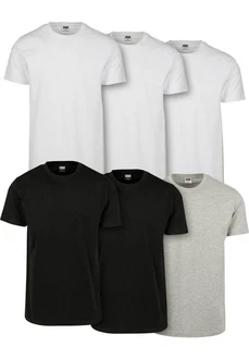 URBAN CLASSICS Basic Tee (1-tlg) Grau/Hellgrau/Schwarz/Dunkelgrau/Weiß