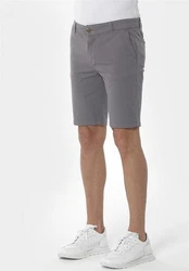 ORGANICATION Chinohose Men's Garment Dyed Slim Fit Shorts Schatten