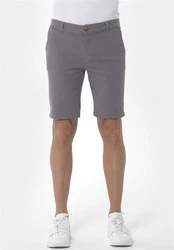 ORGANICATION Chinohose Men's Garment Dyed Slim Fit Shorts Schatten