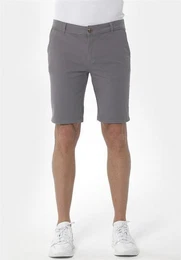 Chinohose Men's Garment Dyed Slim Fit Shorts in Shadow