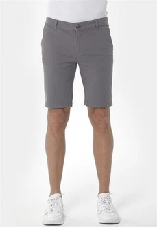 ORGANICATION Chinohose Men's Garment Dyed Slim Fit Shorts Schatten
