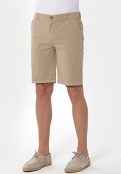 ORGANICATION Chinohose Men's Garment Dyed Jogger Fit Shorts Beige