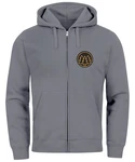 Neverless Herren Sweatjacke mit Kapuze Logo Hellgrau/Grau/Dunkelgrau