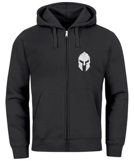 Neverless Herren Sweatjacke Kapuze Zip Hoodie mit Print Aufdruck Sparta Helm Dunkelgrau/Rot/Schwarz/Grau/Weiß Neverless Herren Sweatjacke Kapuze Zip Hoodie mit Print Aufdruck Sparta Helm Dunkelgrau/Rot/Schwarz/Grau/Weiß