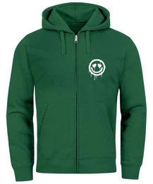 Sweatjacke Sweatjacke Herren Print Smile Drip Face Aufdruck Zip-Hoodie mit