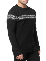 Banco Rundhalspullover Basic Ganzjahr Schwarz