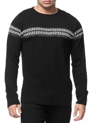 Banco Rundhalspullover Basic Ganzjahr Schwarz