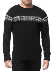 Banco Rundhalspullover Basic Ganzjahr Schwarz
